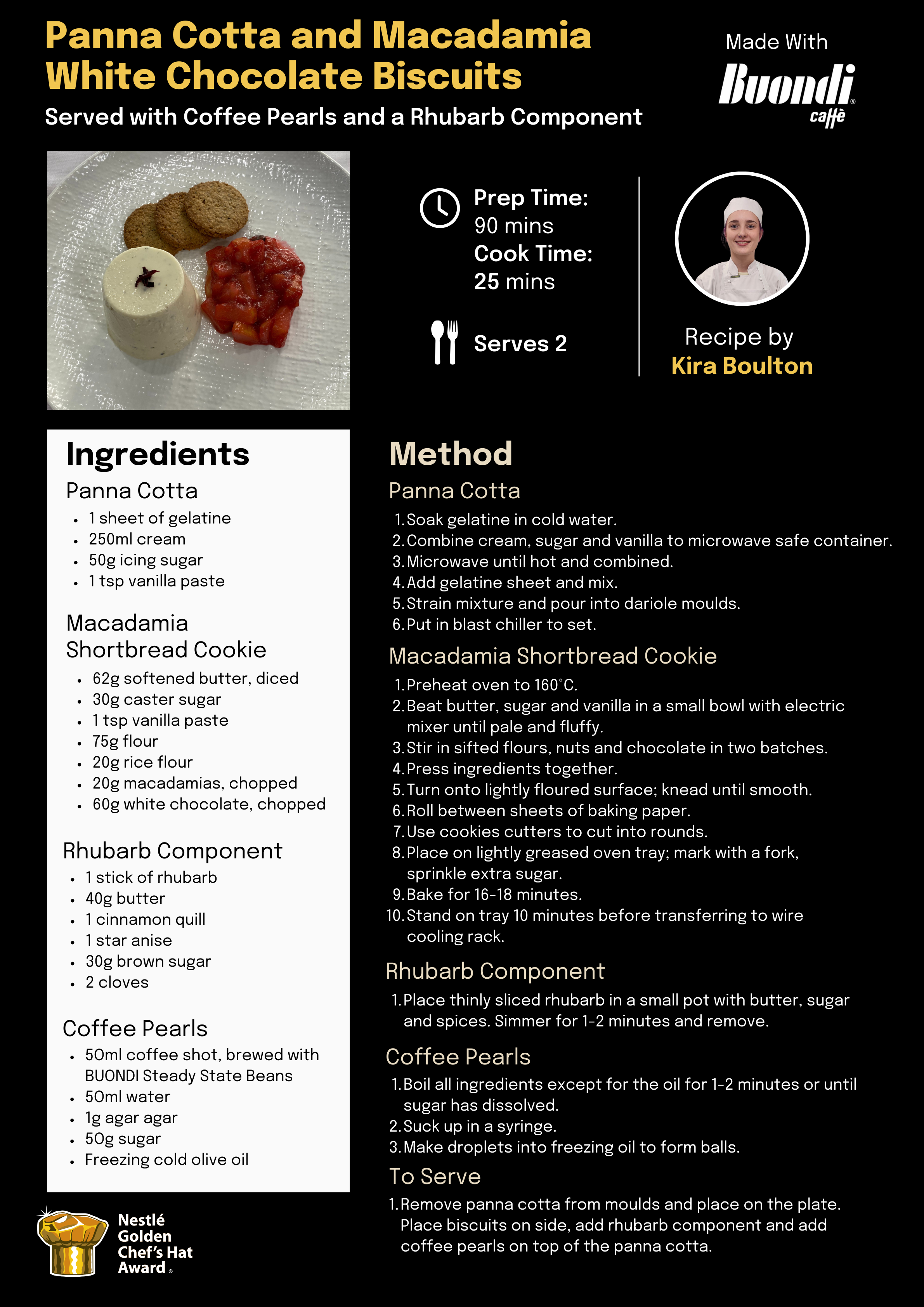 Kira Boulton - Buondi Coffee Award Recipe